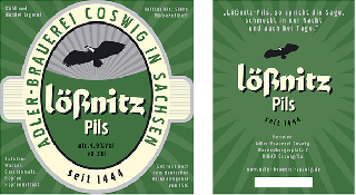 Lößnitz-Pils Etiketten Produktdesign, 2008
